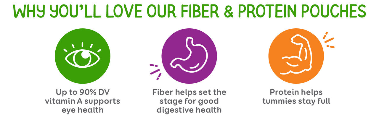 Happy Tot Fiber and Protein, Organic Apple, Peach, Pumpkin and Cinnamon (16x4 OZ)