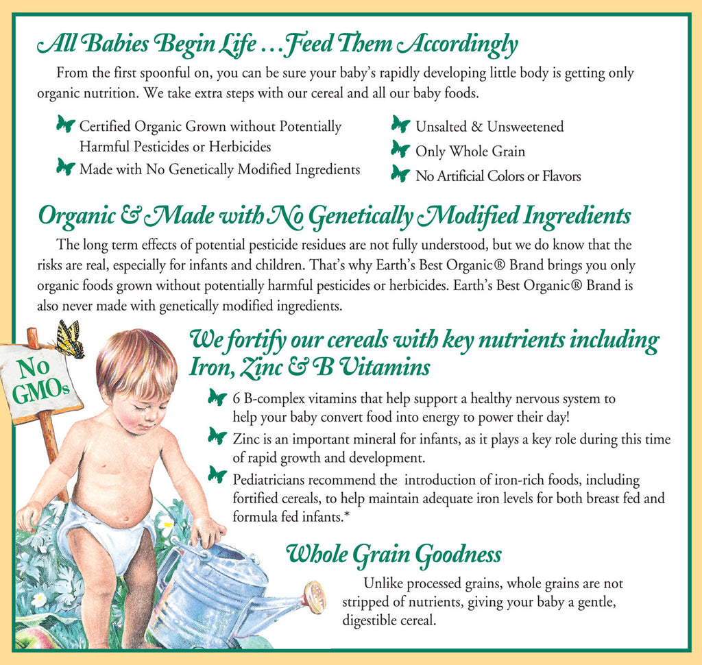 Earth's Best Oatmeal Cereal (12x8 Oz)