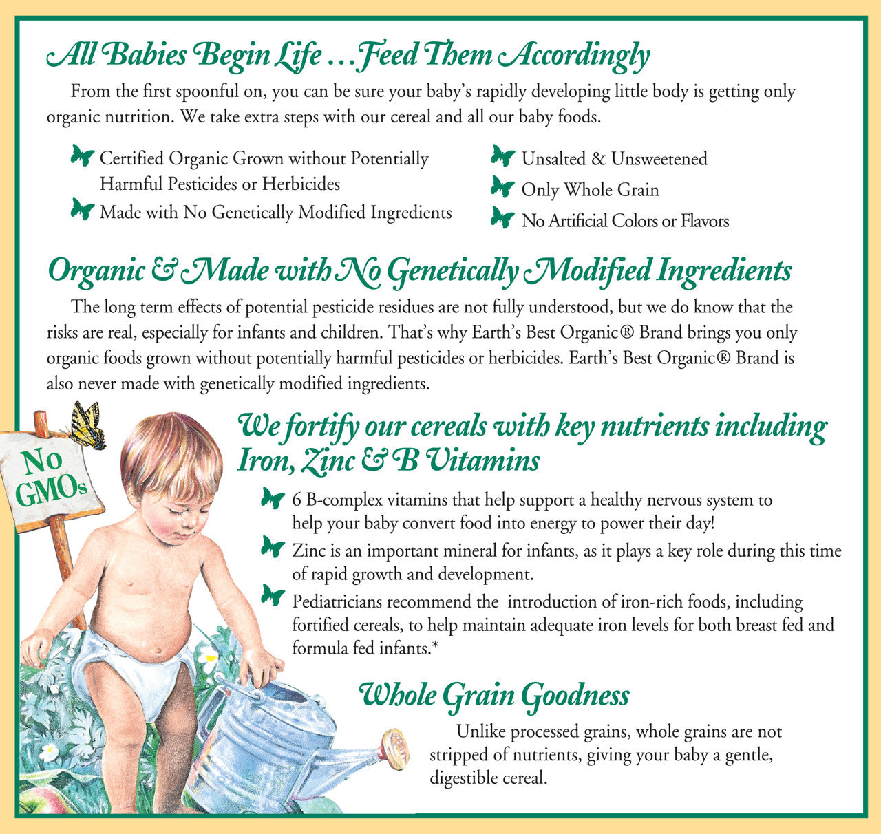 Earth's Best Oatmeal Cereal (12x8 Oz)