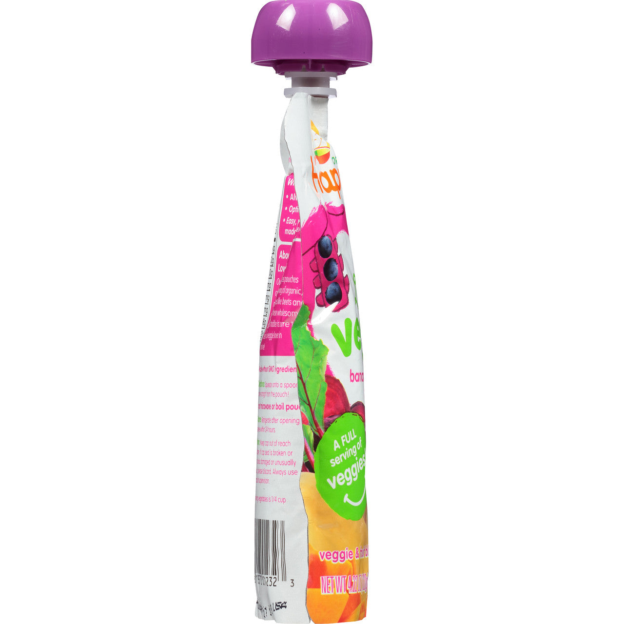 Happy Tot Love My Veggies Organic Banana Beet Squash and Blueberry Blend (16x4.22 OZ)