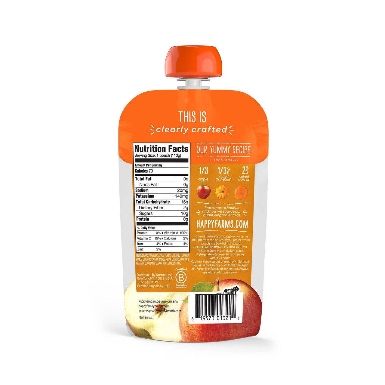 OG2 H B APL PMPKN CARROT ( 16 X 4 OZ   )